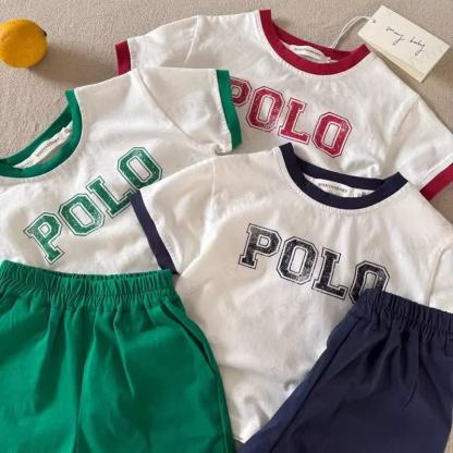 Toddler Cotton Trim Slogan Tee and Shorts 2-piece Set - image 1