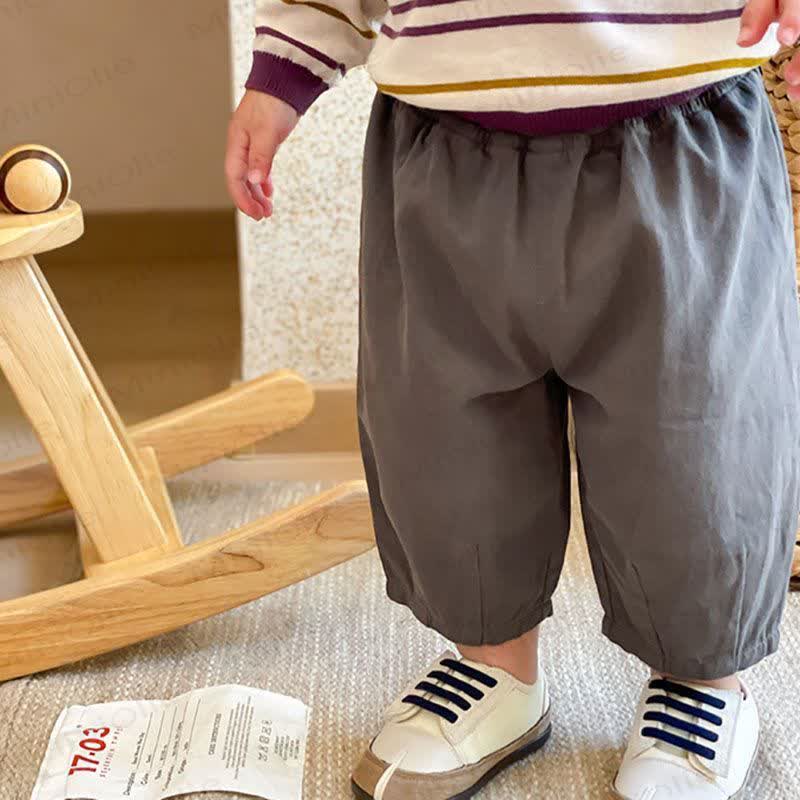 Toddler Cotton Harem Ankle Pants - Gray - 4-5T - image 4