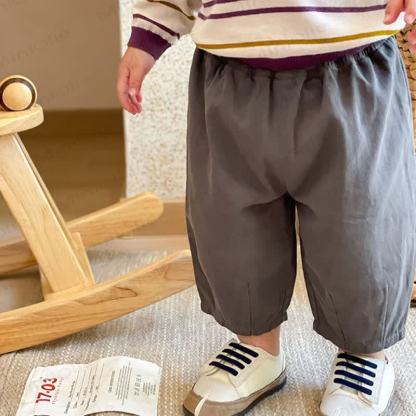 Toddler Cotton Harem Ankle Pants - Gray - 4-5T - image 4