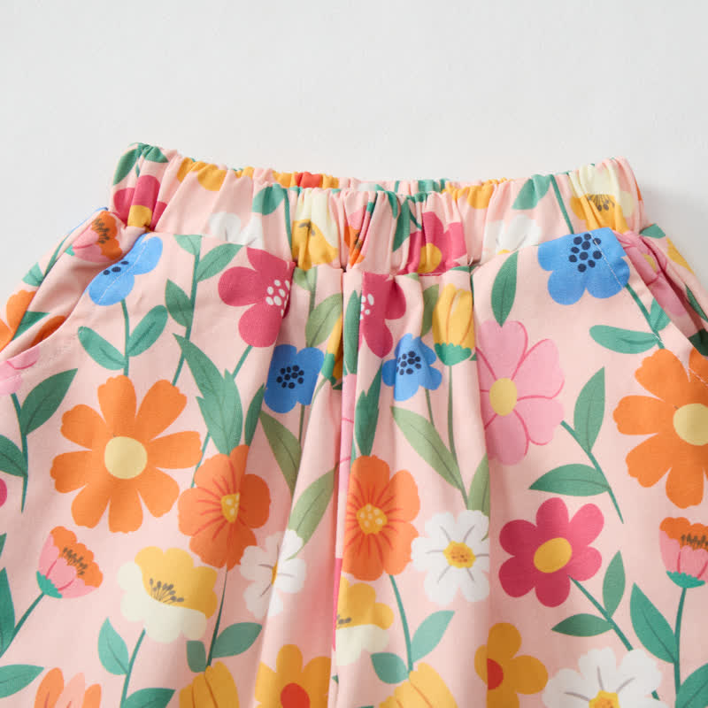 Baby Toddler Pink Flower Print Pants - image 4