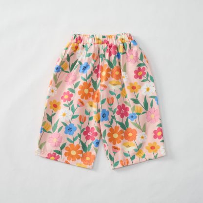 Baby Toddler Pink Flower Print Pants - image 3