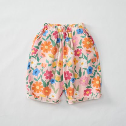 Baby Toddler Pink Flower Print Pants - image 5