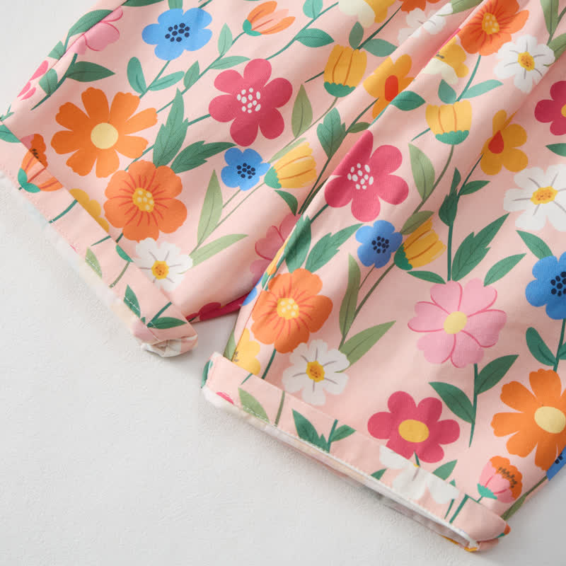 Baby Toddler Pink Flower Print Pants - image 6
