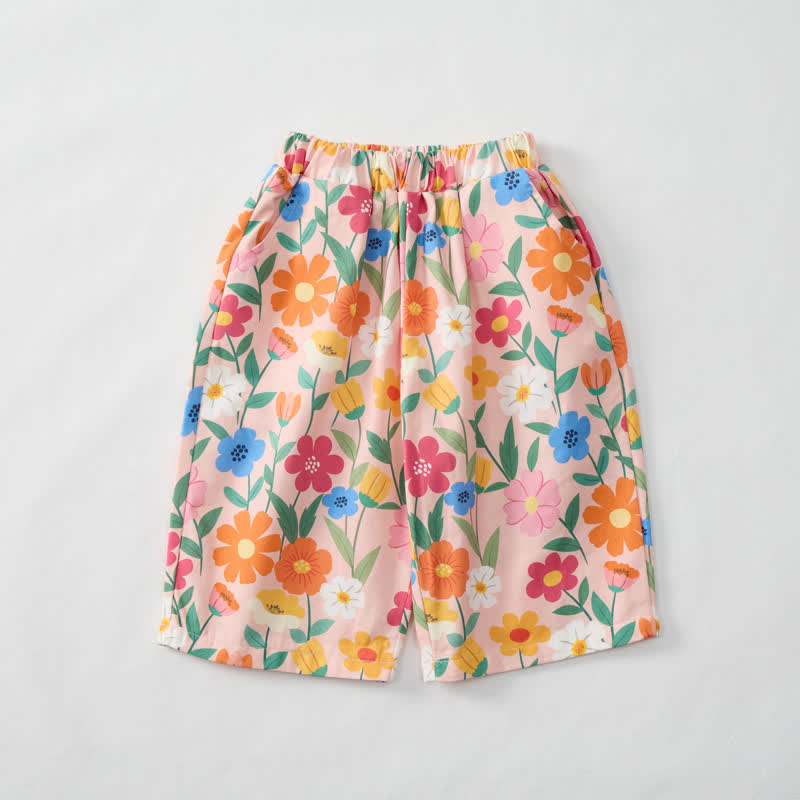 Baby Toddler Pink Flower Print Pants - image 2