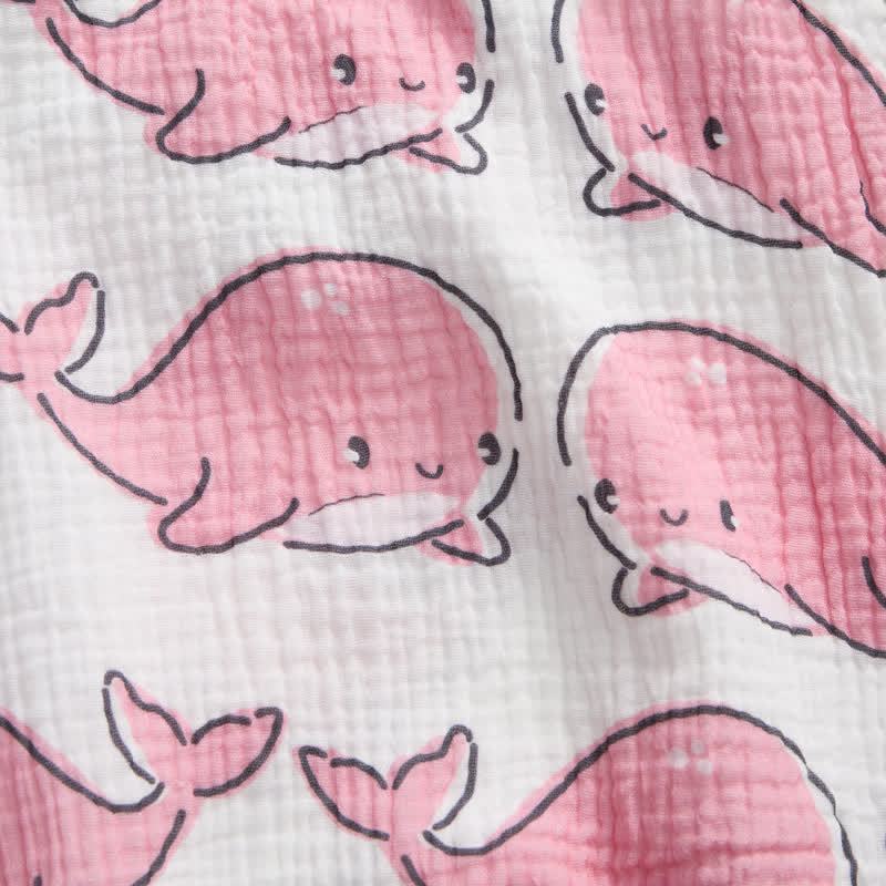 Baby Pink Whale White Romper with Hat - image 4