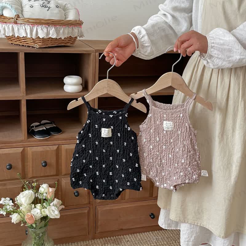 Baby Girl Sleeveless Strappy Cotton Bodysuit - image 1