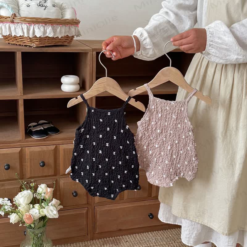 Baby Girl Sleeveless Strappy Cotton Bodysuit - image 2