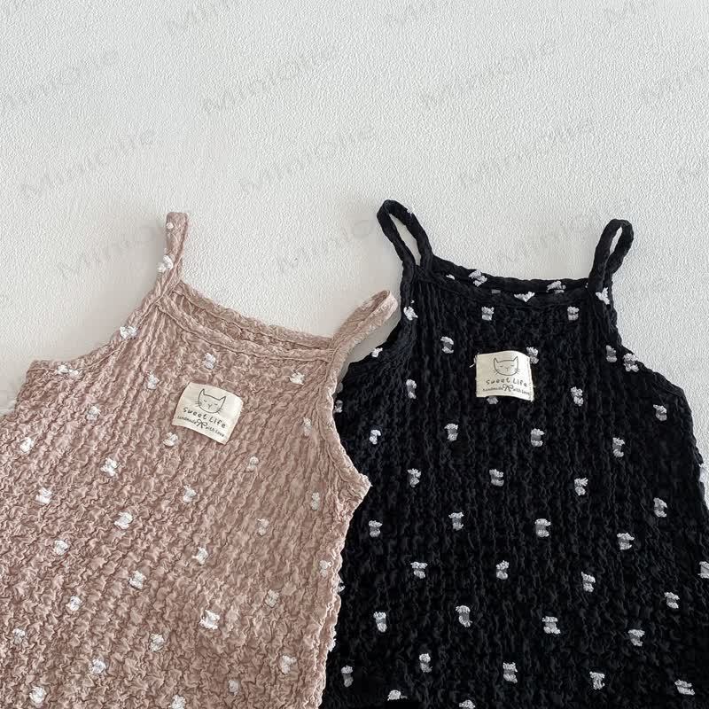Baby Girl Sleeveless Strappy Cotton Bodysuit - image 6