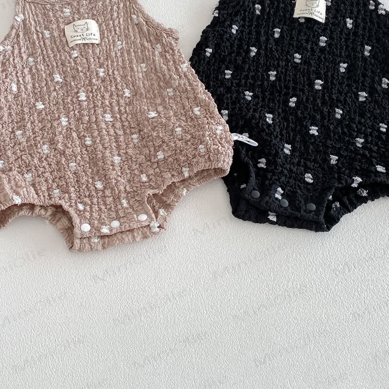Baby Girl Sleeveless Strappy Cotton Bodysuit - image 8