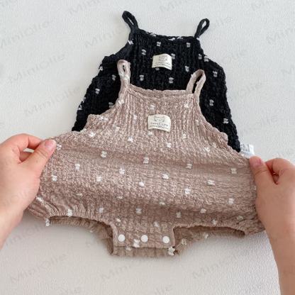Baby Girl Sleeveless Strappy Cotton Bodysuit - image 10