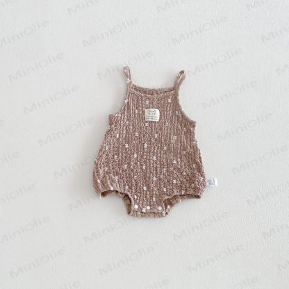 Baby Girl Sleeveless Strappy Cotton Bodysuit - image 11