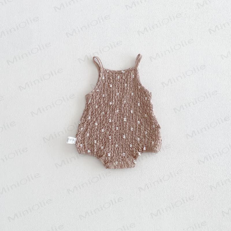 Baby Girl Sleeveless Strappy Cotton Bodysuit - image 12