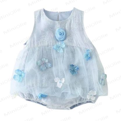 Baby Floral Tulle Party Bodysuit - image 10
