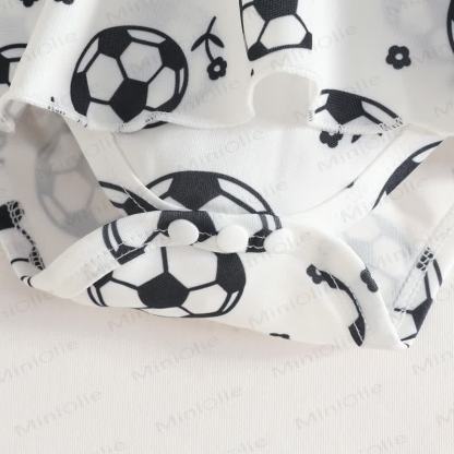 Baby Soccer Skirted Bodysuit Headband Socks - image 6