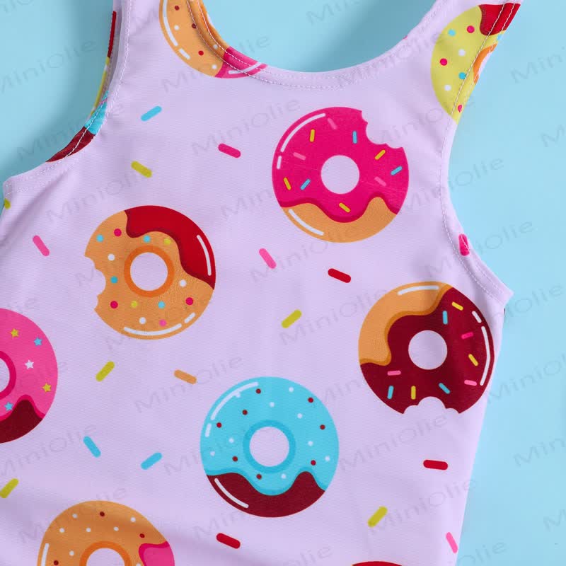 Baby Toddler Girls Sleeveless One Piece Ruffle Swim Bodysuit - image 4