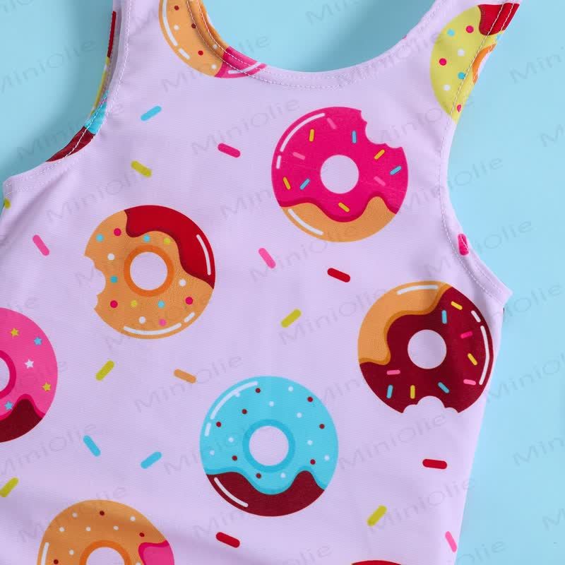Baby Toddler Girls Sleeveless One Piece Ruffle Swim Bodysuit - image 4