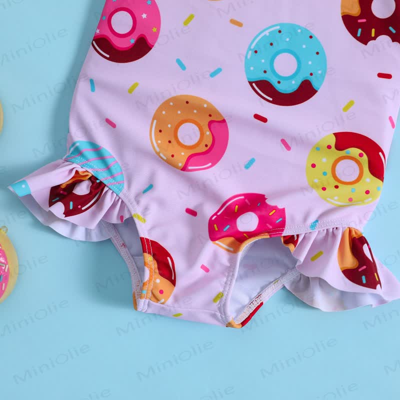 Baby Toddler Girls Sleeveless One Piece Ruffle Swim Bodysuit - image 5