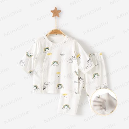Baby Floral Print Short-Sleeve Set - White Rainbow - 2-3T - image 3