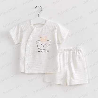 BEST FRIENDS Baby Bear Short-Sleeve Set - White - 2-3T - image 2