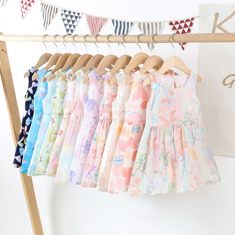 Toddler Girl Floral/Animal Print Summer Dress - image 1