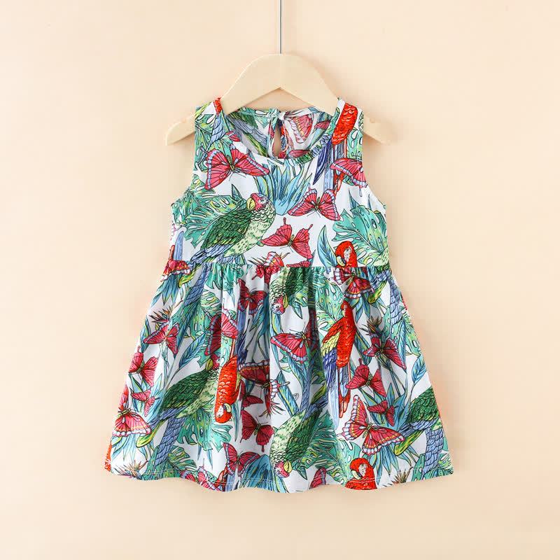Toddler Girl Floral/Animal Print Summer Dress - Red Butterfly - 10-11T - image 19