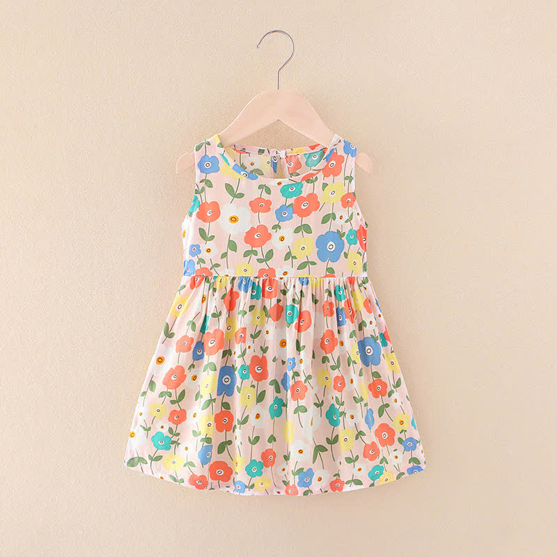 Toddler Girl Floral/Animal Print Summer Dress - Colorful Flowers - 10-11T - image 30