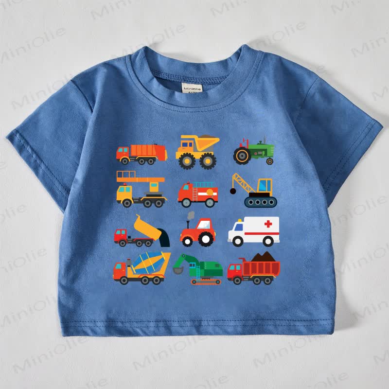 Baby Blue Car Print T-shirt - Blue - 18-24M - image 1