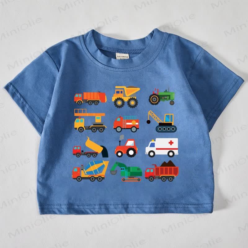 Baby Blue Car Print T-shirt - Blue - 18-24M - image 1