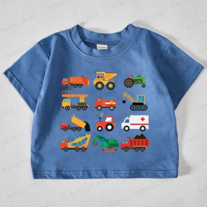 Baby Blue Car Print T-shirt - Blue - 18-24M - image 1