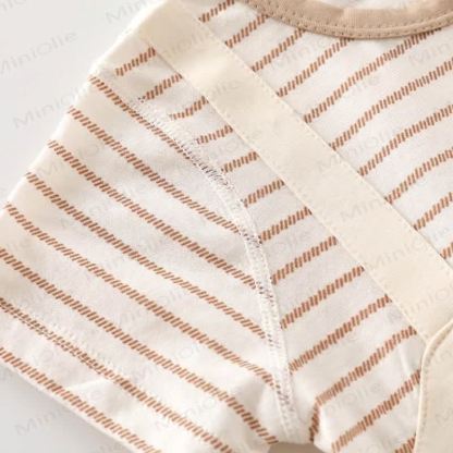 Baby Bear Pocket Stripe Cotton Bodysuit - image 3