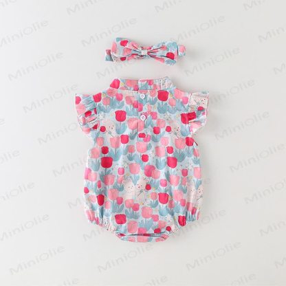 Baby Tulip Bunny Bodysuit with Headband - image 4