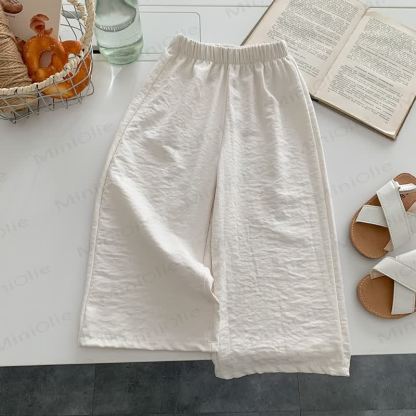 Toddler Girls Airy Crinkle Straight Leg Pants - White - 12-13T - image 2