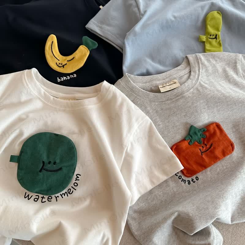 Toddler Cotton Fruit Embroidery T-Shirt - image 1