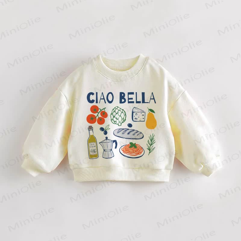 CIAO BELLA Baby Toddler Cream Sweatshirt - Cream - 3-5T - image 1