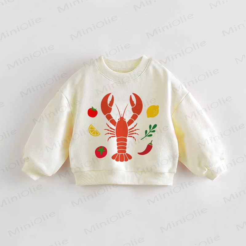 Baby Toddler Lobster Cream Sweatshirt - Cream - 3-5T - image 1
