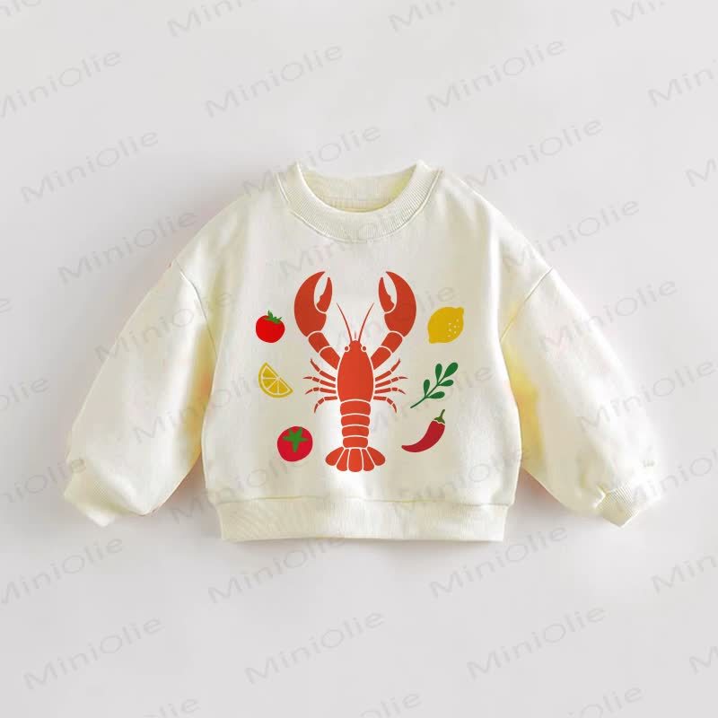 Baby Toddler Lobster Cream Sweatshirt - Cream - 3-5T - image 1