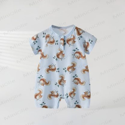 Baby Animal Print Romper - Blue Mouse - 18-24M - image 3