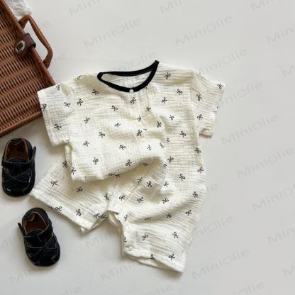 Baby White Short Sleeves Button Front Romper - image 4