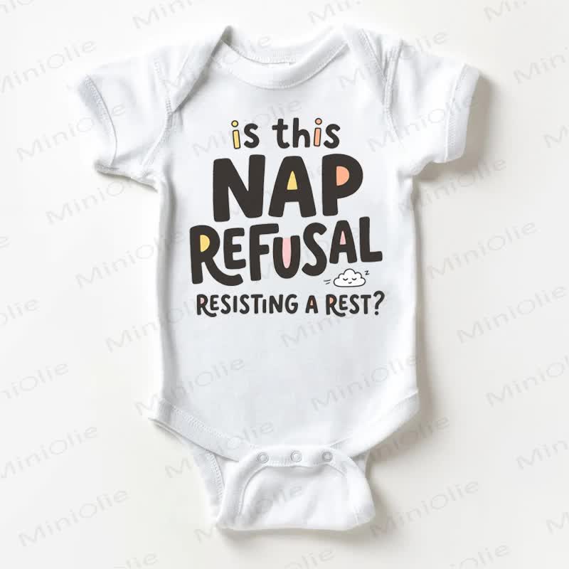 IS THIS NAP REFUSAL RESISTING A REST? Baby White Bodysuit - White - 18-24M - image 1