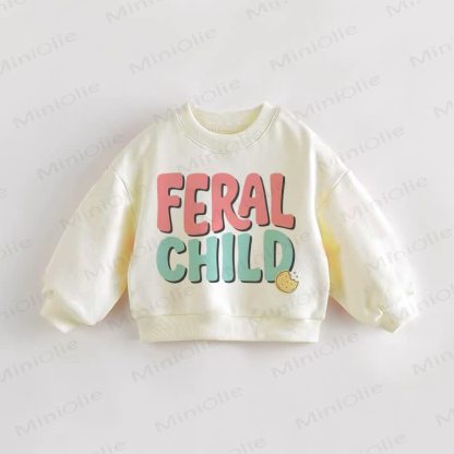 FERAL CHILD Baby Toddle Sweatshirt - Cream - 3-5T - image 1