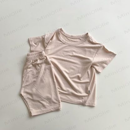 Toddler Soft Cotton Top And Shorts Set - Pink - 4-5T - image 2