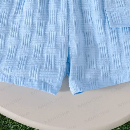 Baby Solid Color Polo Shirt and Shorts 2-piece Set - image 10