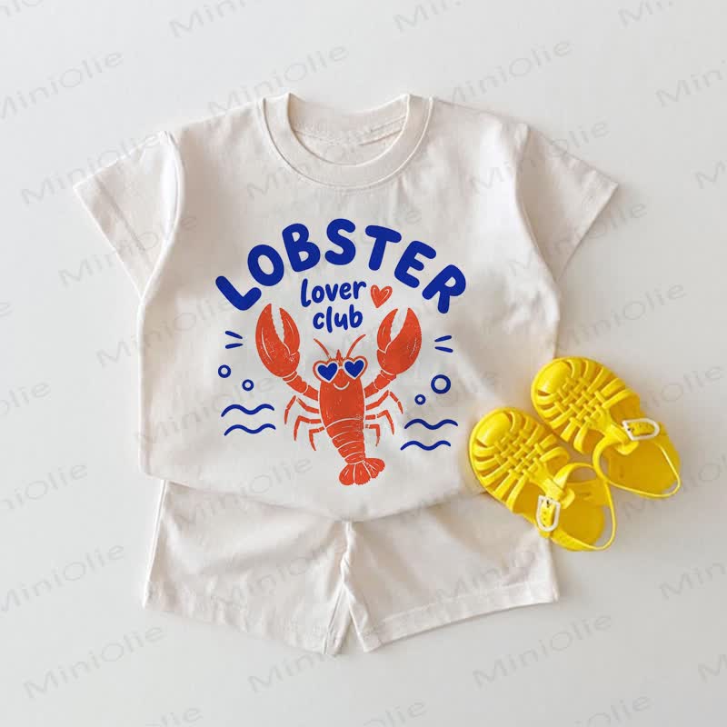 LOBSTER LOVER CLUB Baby Lobster Print White 2-piece Set - White - 18-24M - image 1