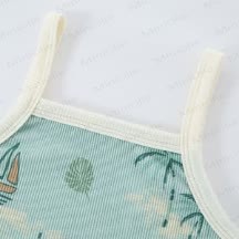 Baby Lightweight Tropical Sailboat Cami Shorts Set - image 4
