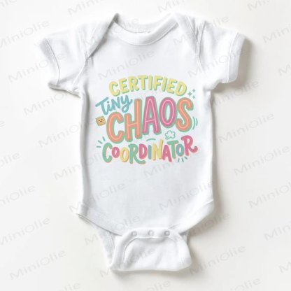 CERTIFIED TINY CHAOS COORDINATOR Baby White Bodysuit - White - 18-24M - image 1