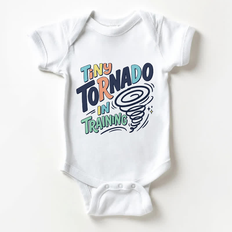 TINY TORNADO INTRAINING Baby Slogan White Bodysuit - White - 18-24M - image 1