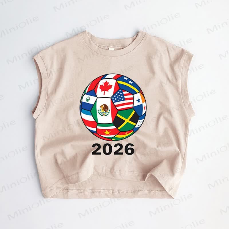 2026 Baby Toddler Football Khaki Tank Top - Khaki - 3-5T - image 1
