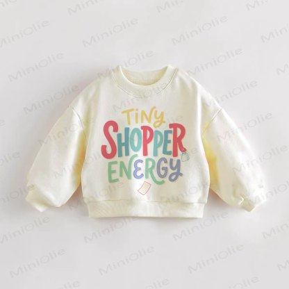TINY SHOPPER ENERGY Baby Toddler Sweatshirt - Cream - 3-5T - image 1