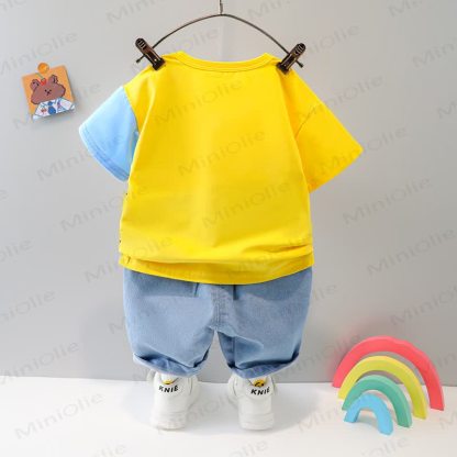 Baby Cartoon Print Tee and Shorts 2-piece Set - image 4