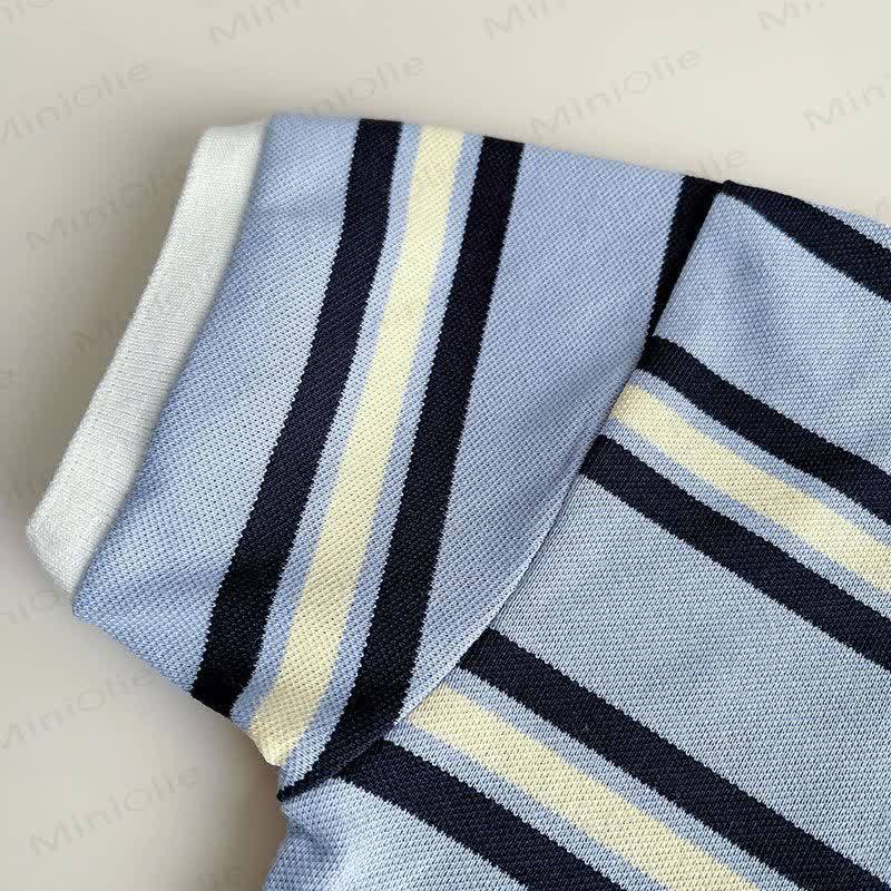 Toddler Boys Stripe Polo Shirt and Shorts 2-piece Set - image 5